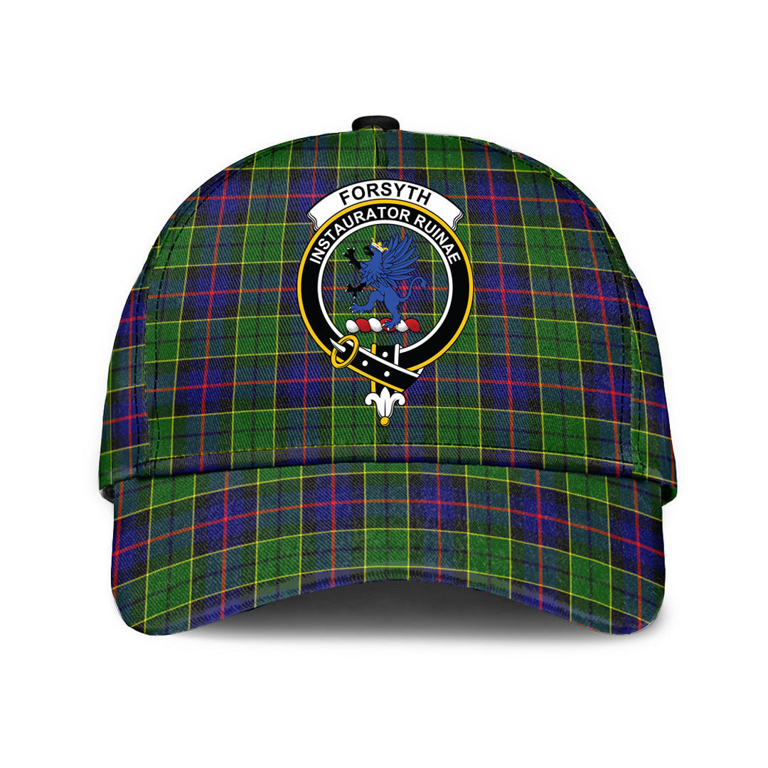 Forsyth Modern Tartan Baseball Cap, Tartan Plaid Cap with Family Crest K23 Trucker Hats Custom Hats Gifts For Men & Women
