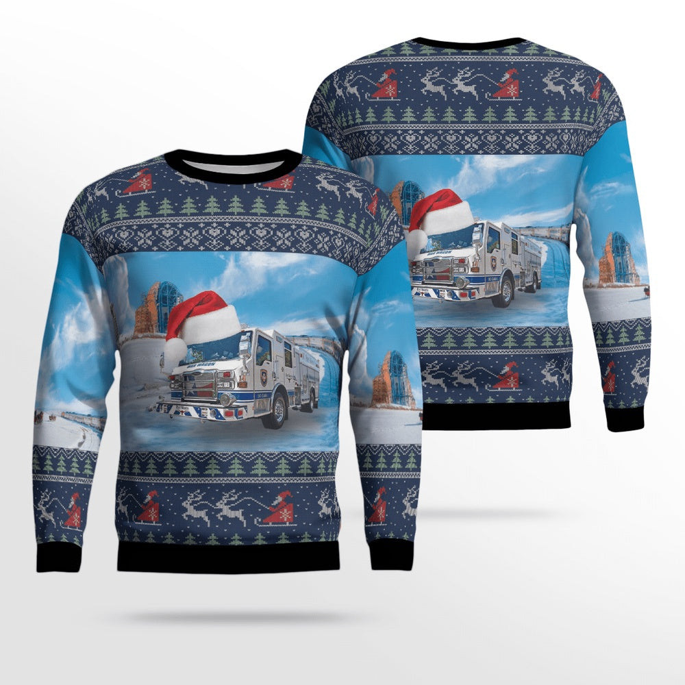 Fort Worth Texas Fort Worth Fire Department Christmas AOP Ugly Sweater Xmas Unisex Sweater Christmas Gifts For Men Women