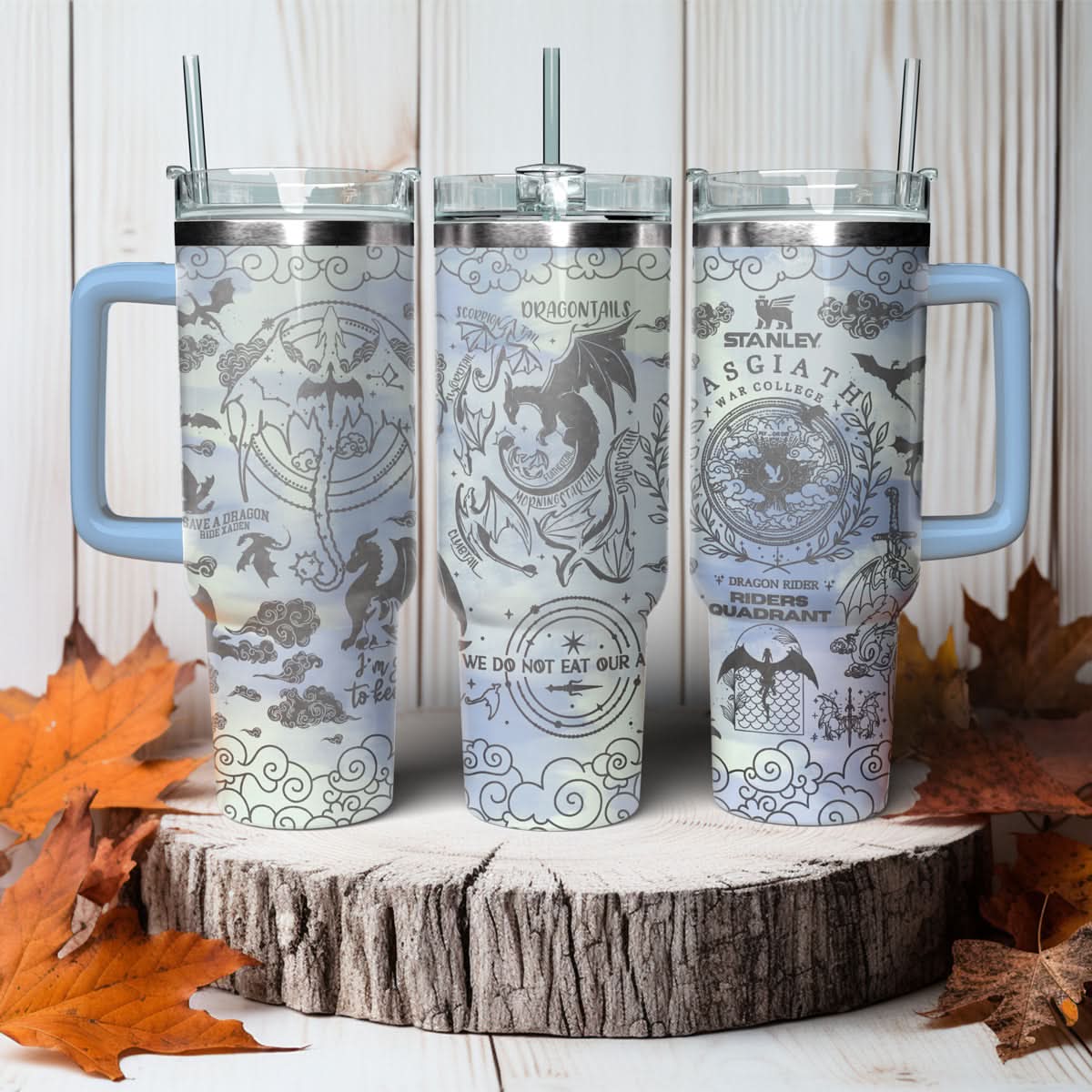 Fourth Wing Book Custom Stanley Cup 40 oz 30 oz Tumbler With HandleTVC2301478