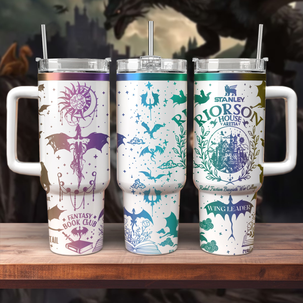 Fourth Wing Custom Stanley Cup 40 oz 30 oz Tumbler With HandleTVC2301567