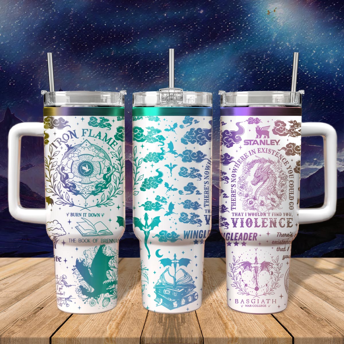 Fourth Wing Custom Stanley Cup 40 oz 30 oz Tumbler With HandleTVC2301568