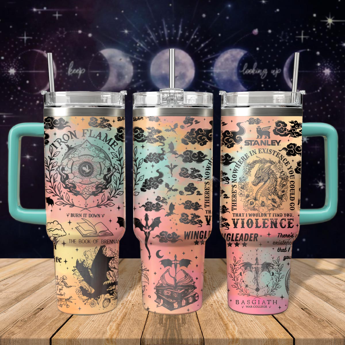 Fourth Wing Custom Stanley Cup 40 oz 30 oz Tumbler With HandleTVC2301568