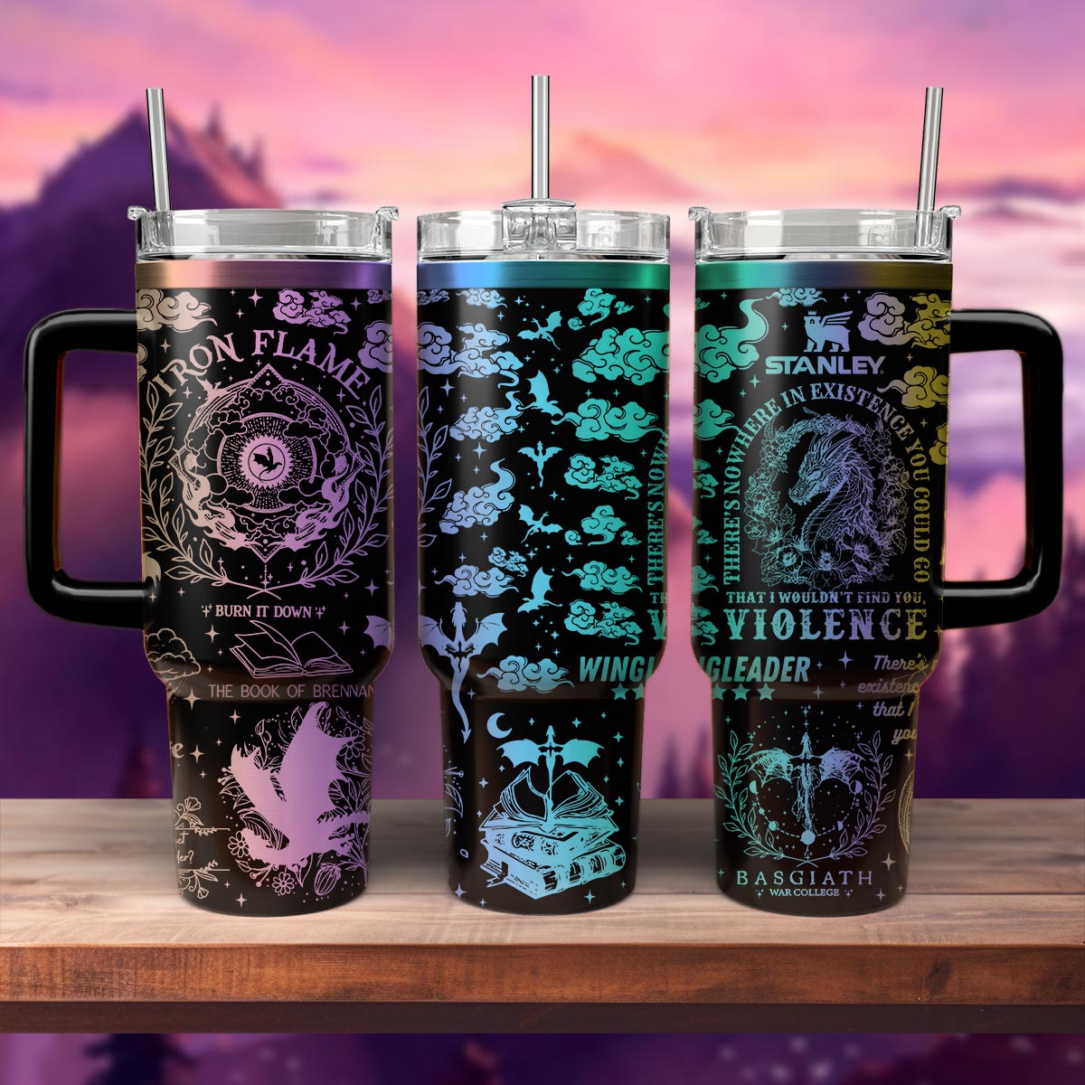 Fourth Wing Custom Stanley Cup 40 oz 30 oz Tumbler With HandleTVC2301568