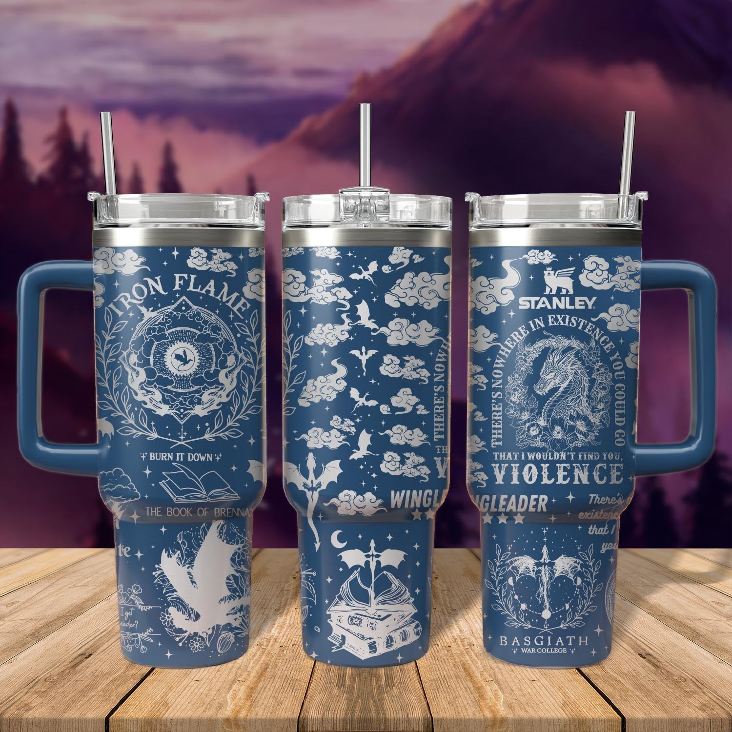 Fourth Wing Custom Stanley Cup 40 oz 30 oz Tumbler With HandleTVC2301568