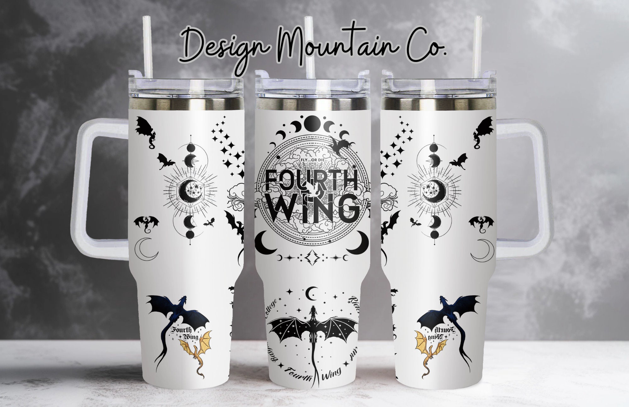 Fourth Wing Transparent Custom Stanley Cup 40 oz 30 oz Tumbler With HandleTVC2301913