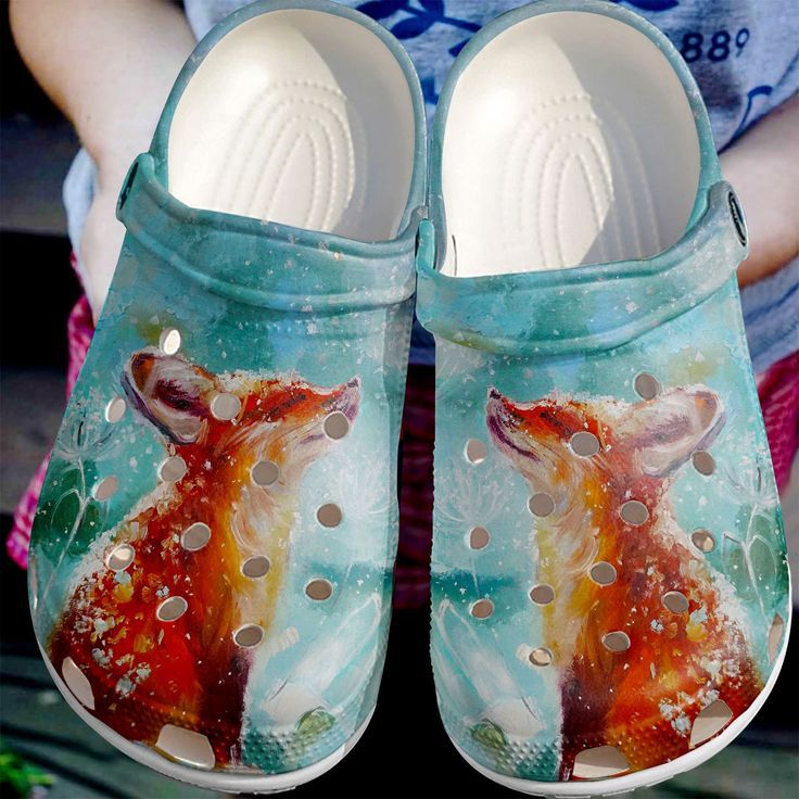 Fox Animal Crocs Crocband Clogs Shoes Comfortable For Men Women and Kids