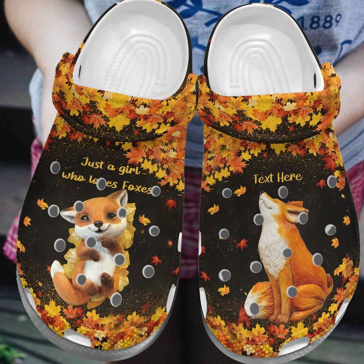 Fox Animal Crocs Crocband Clogs Shoes Comfortable For Men Women and Kids