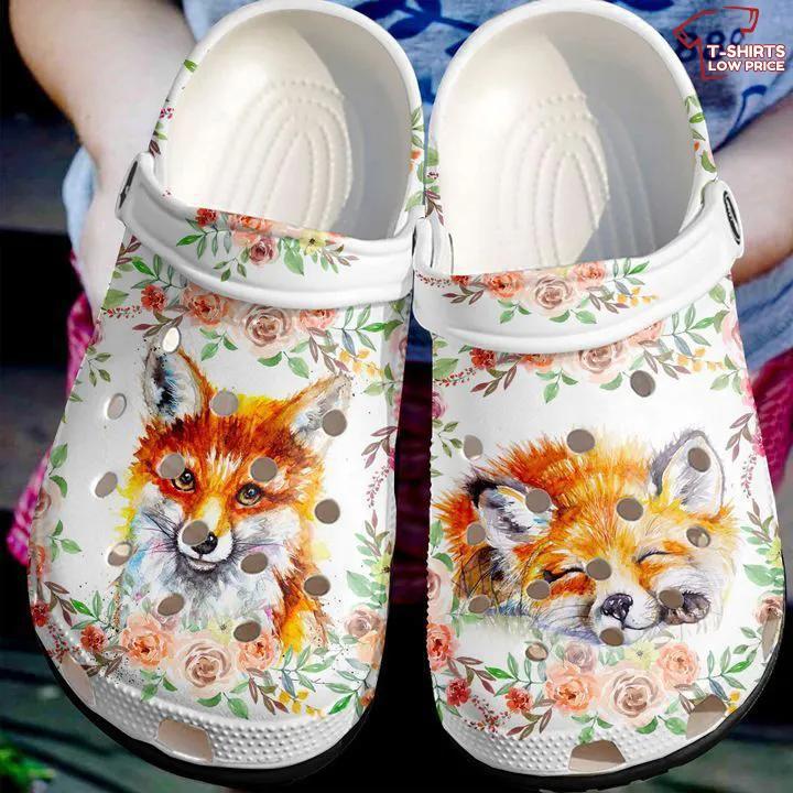 Fox Animal Crocs Crocband Clogs Shoes Comfortable For Men Women and Kids