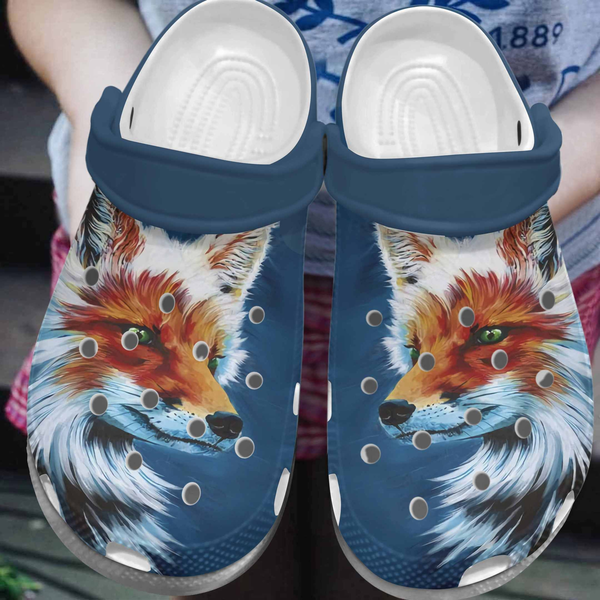 Fox Animal Crocs Crocband Clogs Shoes Comfortable For Men Women and Kids