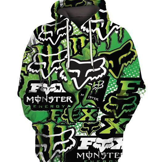 Fox Racing 3D All Over Print Hoodie, Zip Hoodie