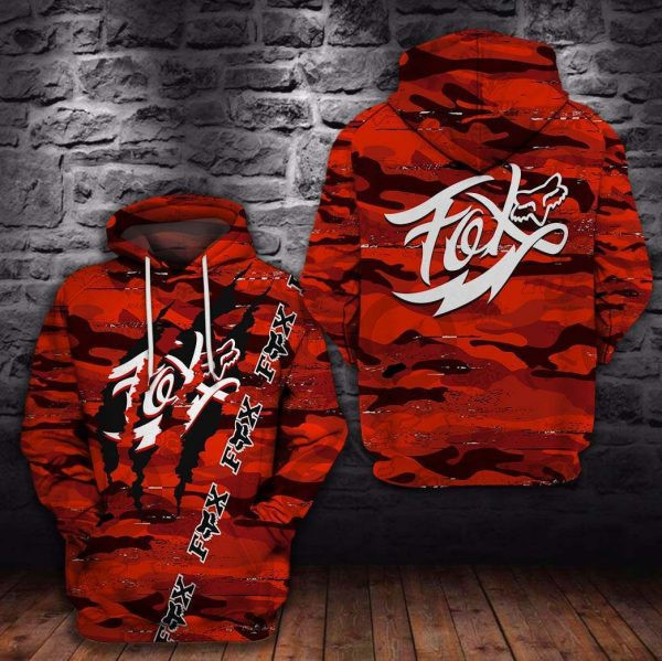 Fox Racing 3D All Over Print Hoodie, Zip Hoodie