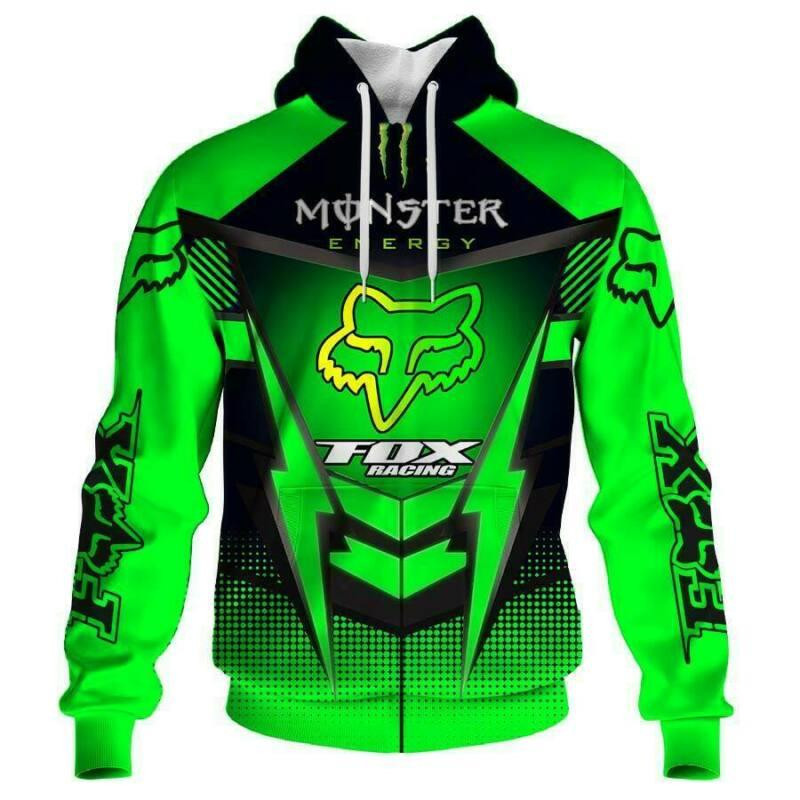 Fox Racing 3D All Over Print Hoodie, Zip Hoodie