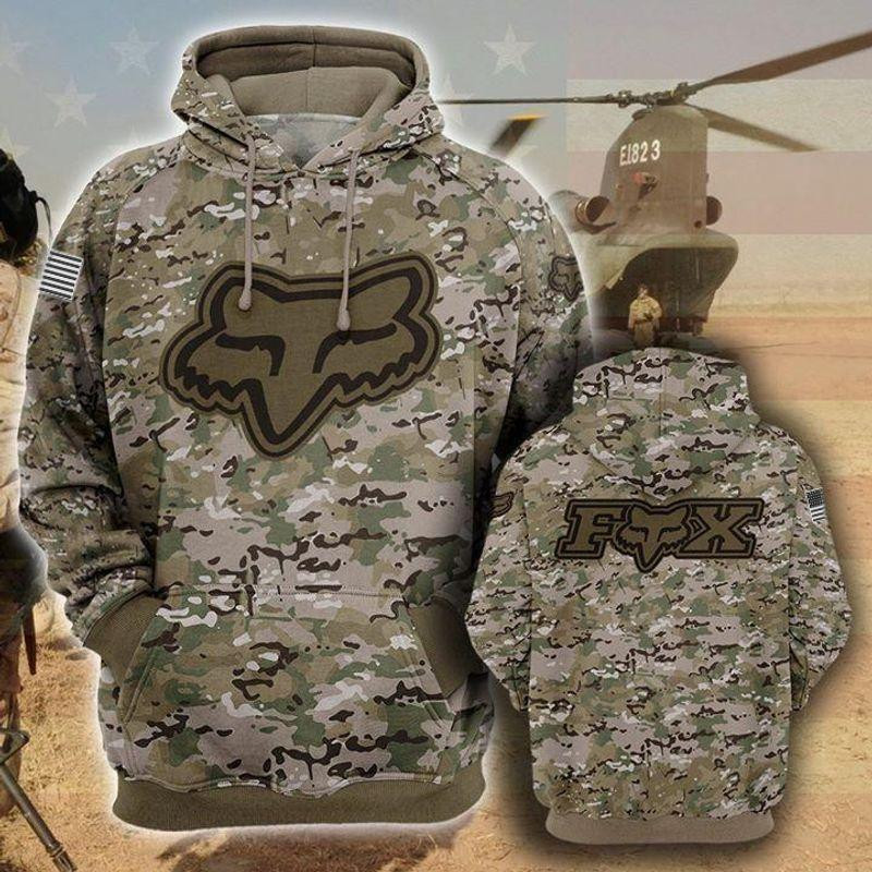 Fox Racing Camo Veteran Nice 3D All Over Print Hoodie, Zip Hoodie