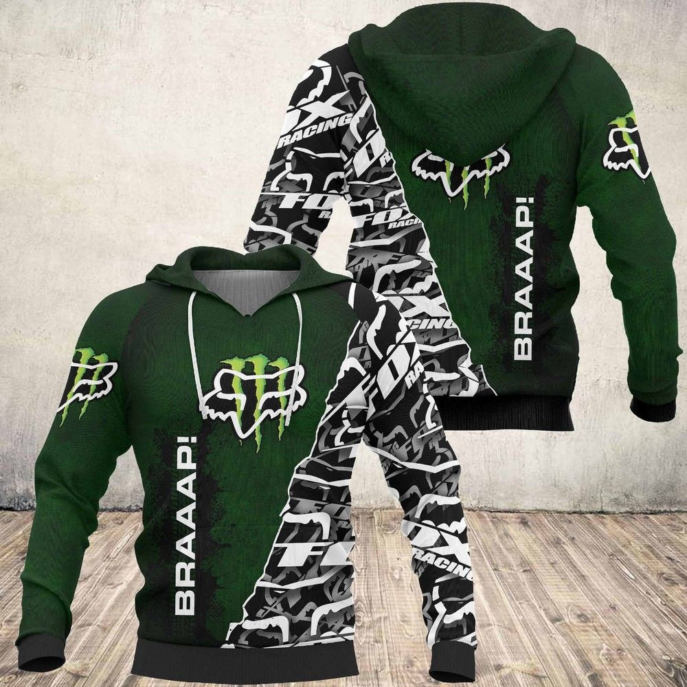 Fox Racing Scr 3D All Over Print Hoodie, Zip Hoodie