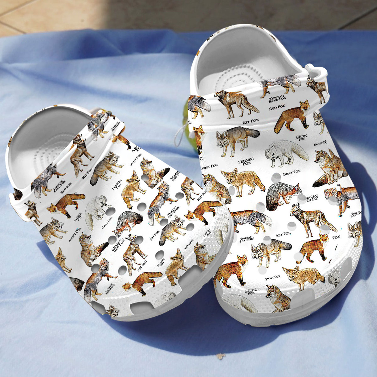 Foxes Of The World Animal Crocs Crocband Clogs Shoes Comfortable For Men Women and Kids