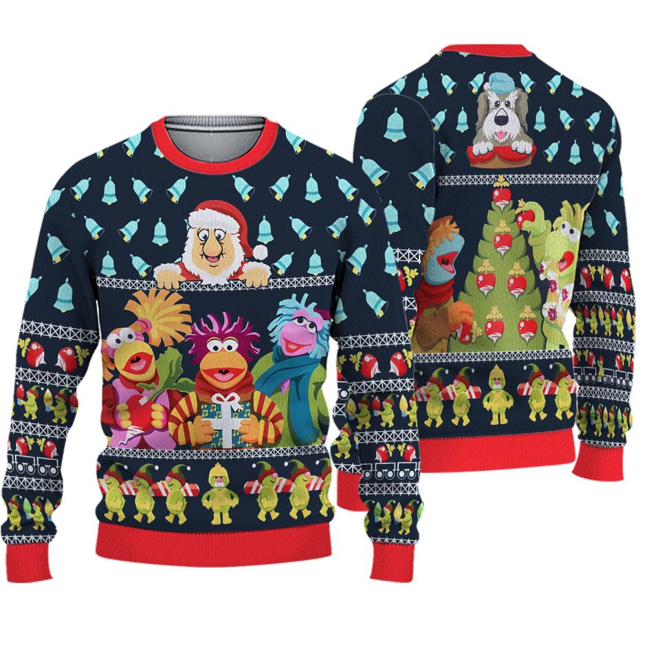 Fraggle Rock Sublimated Adult Ugly Christmas Sweater