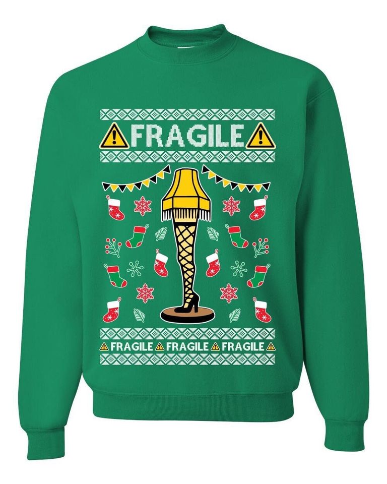 Fragile Leg Lamp Movie Ugly Christmas Sweater