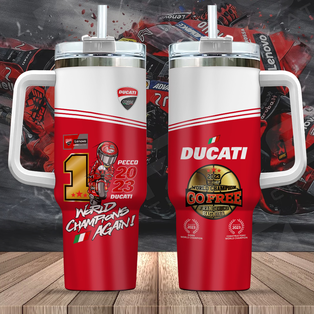 Francesco Bagnaia MotoGP Custom Stanley Cup 40 oz 30 oz Tumbler With HandleTVC2301848