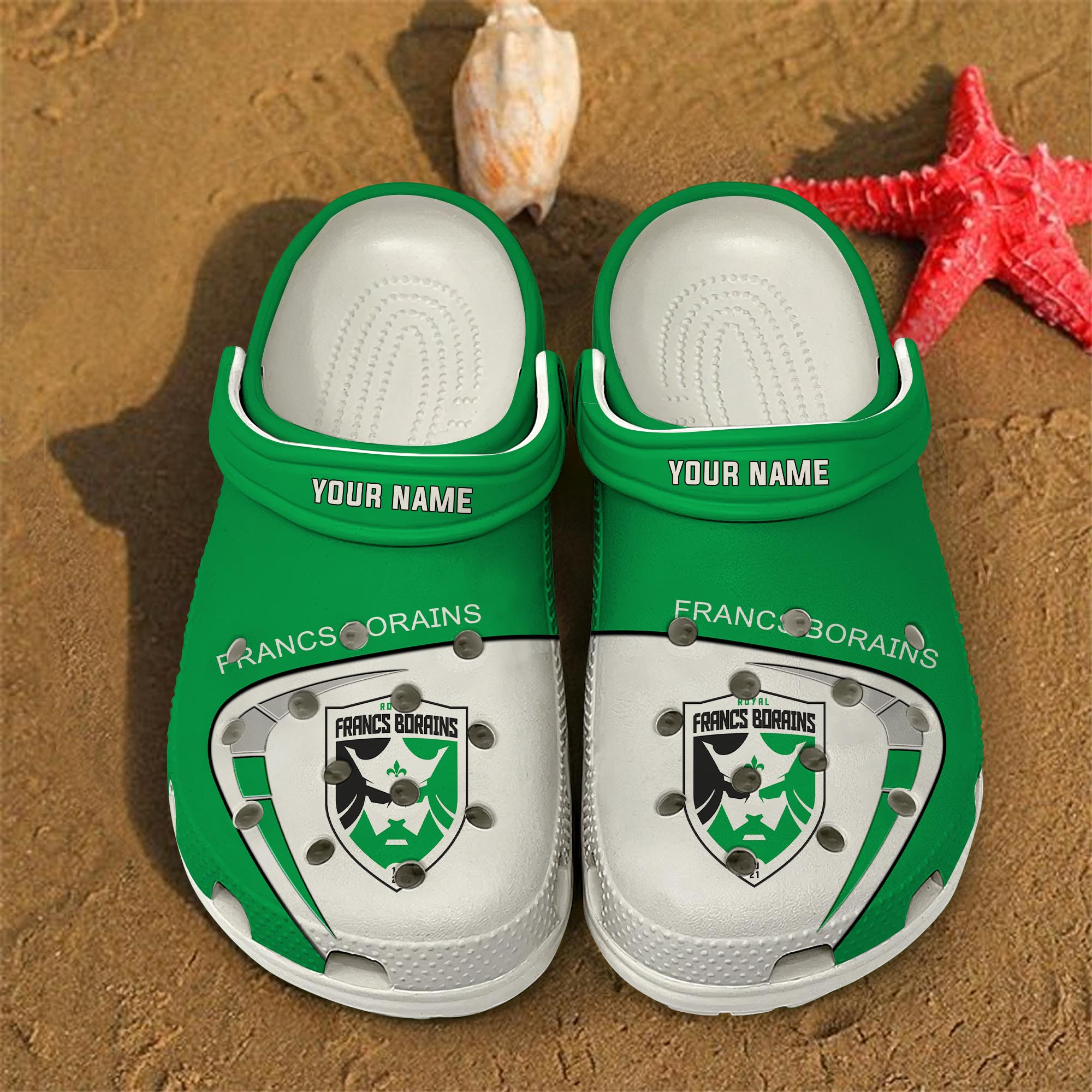 Francs Borains Football Crocs Crocband Clogs Shoes Comfortable For Men Women and Kids