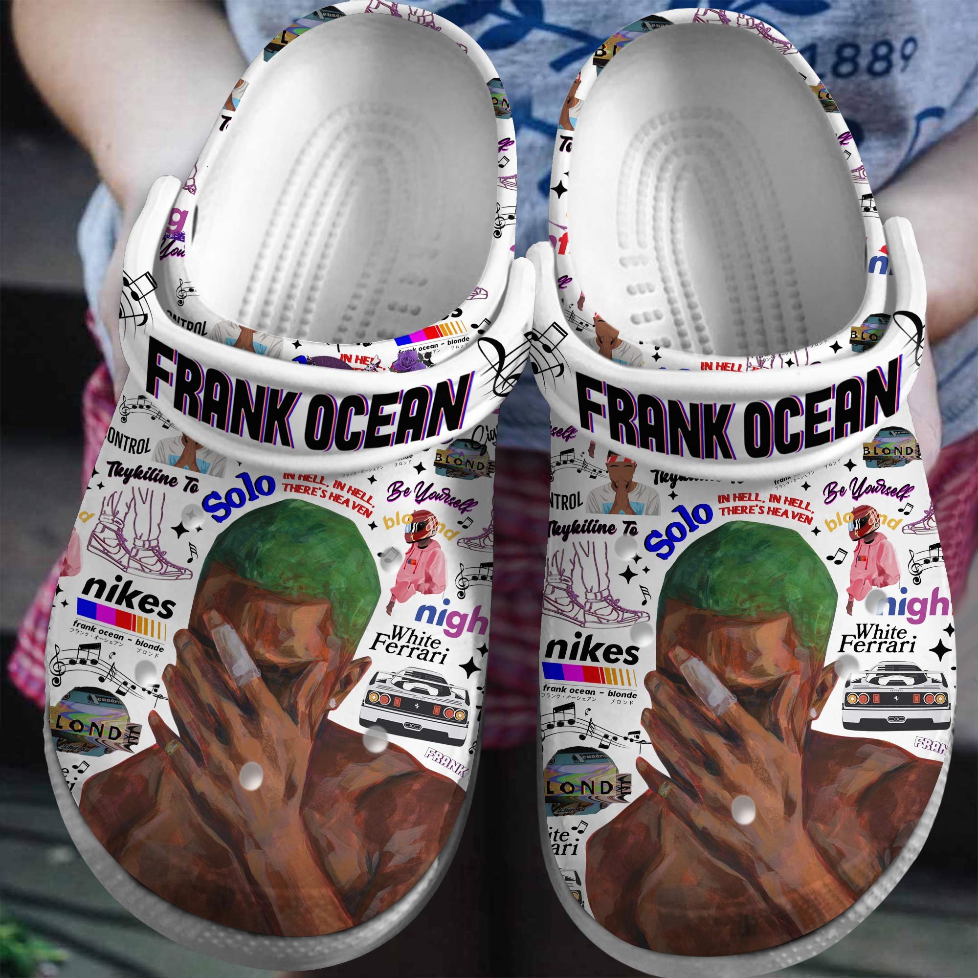 Frank Ocean Singer Music Crocs Crocband Clogs Shoes Comfortable For Men Women and Kids