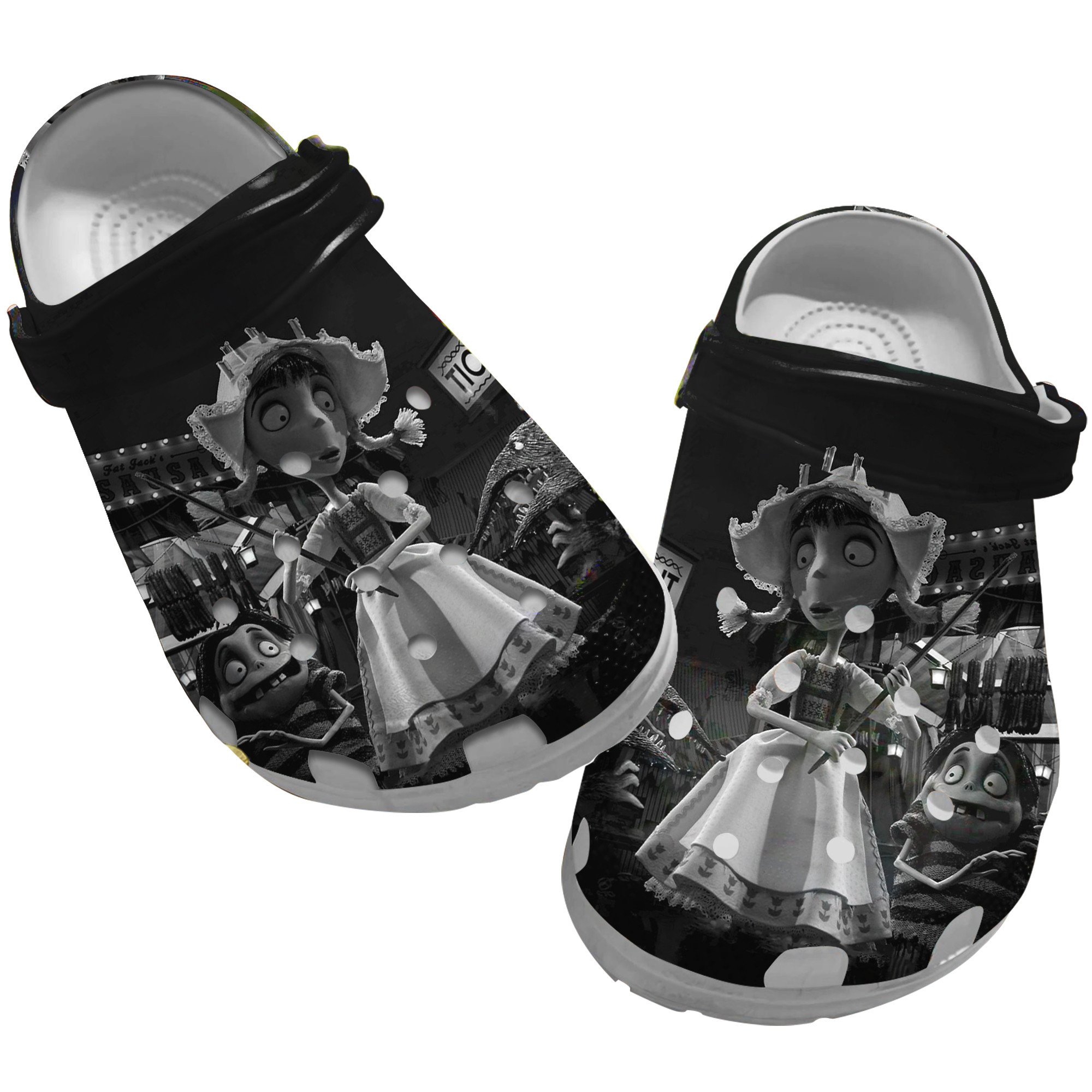 Frankenweenie Movie Crocs Crocband Clogs Shoes Comfortable For Men Women and Kids