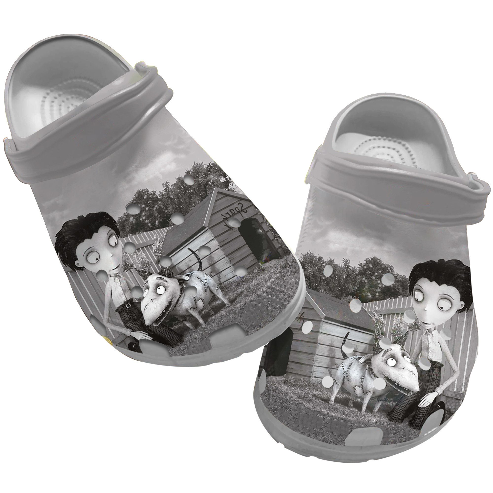 Frankenweenie Movie Crocs Crocband Clogs Shoes Comfortable For Men Women and Kids