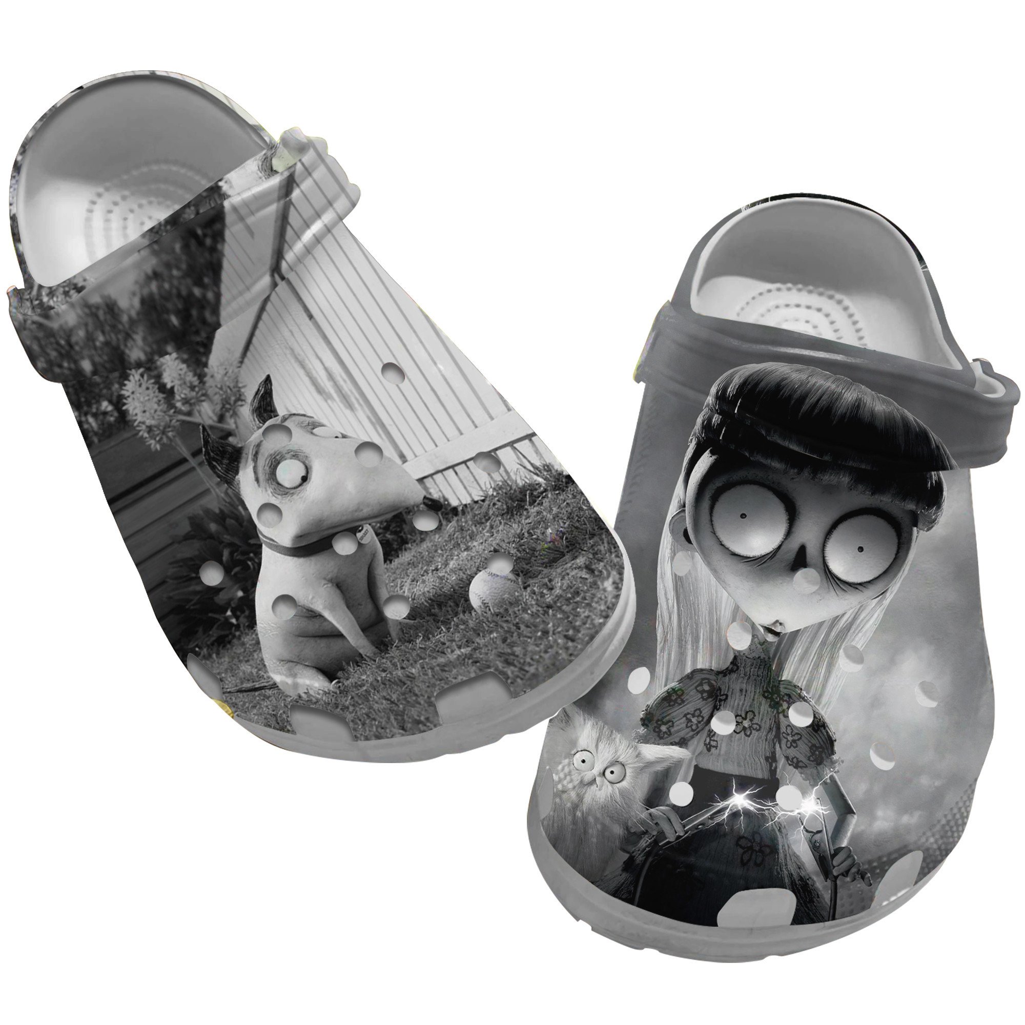 Frankenweenie Movie Crocs Crocband Clogs Shoes Comfortable For Men Women and Kids