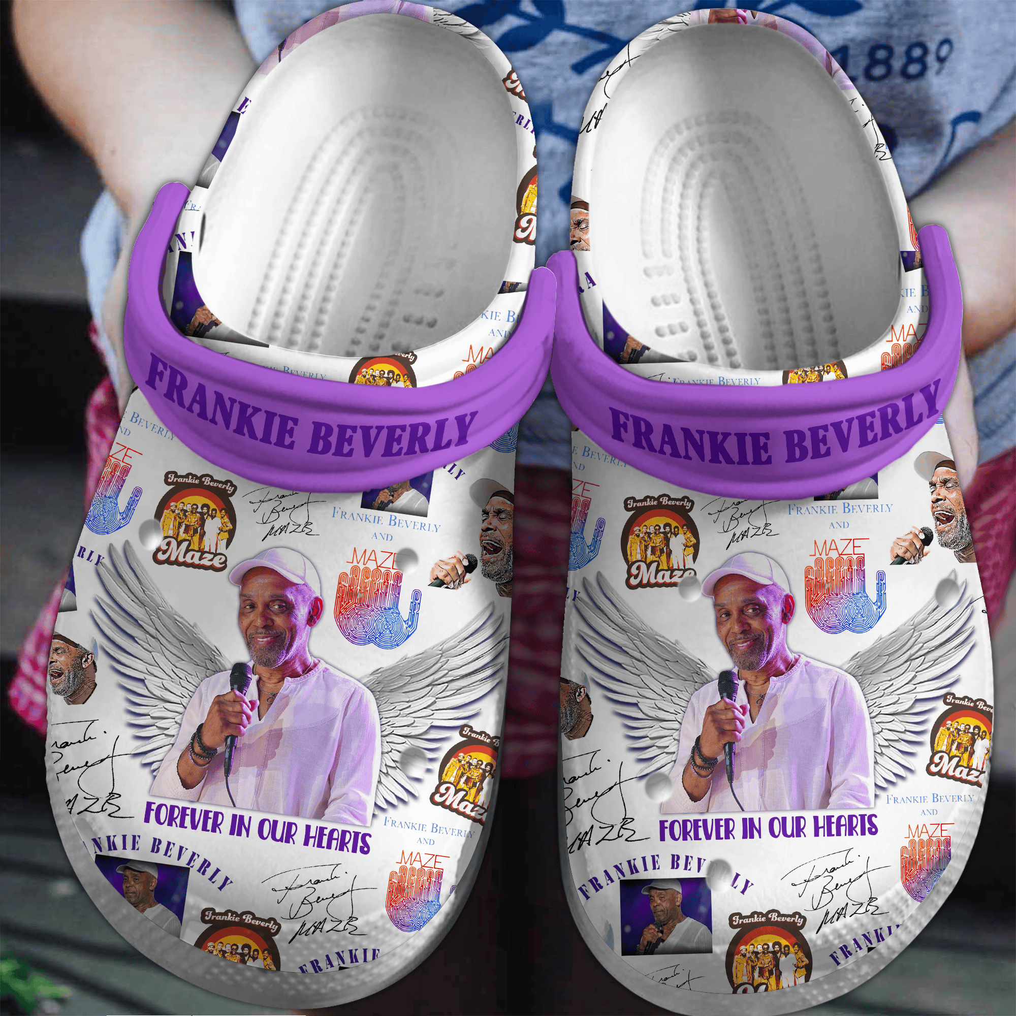 Frankie Beverly Music Crocs Crocband Clogs Shoes Comfortable For Men Women and Kids