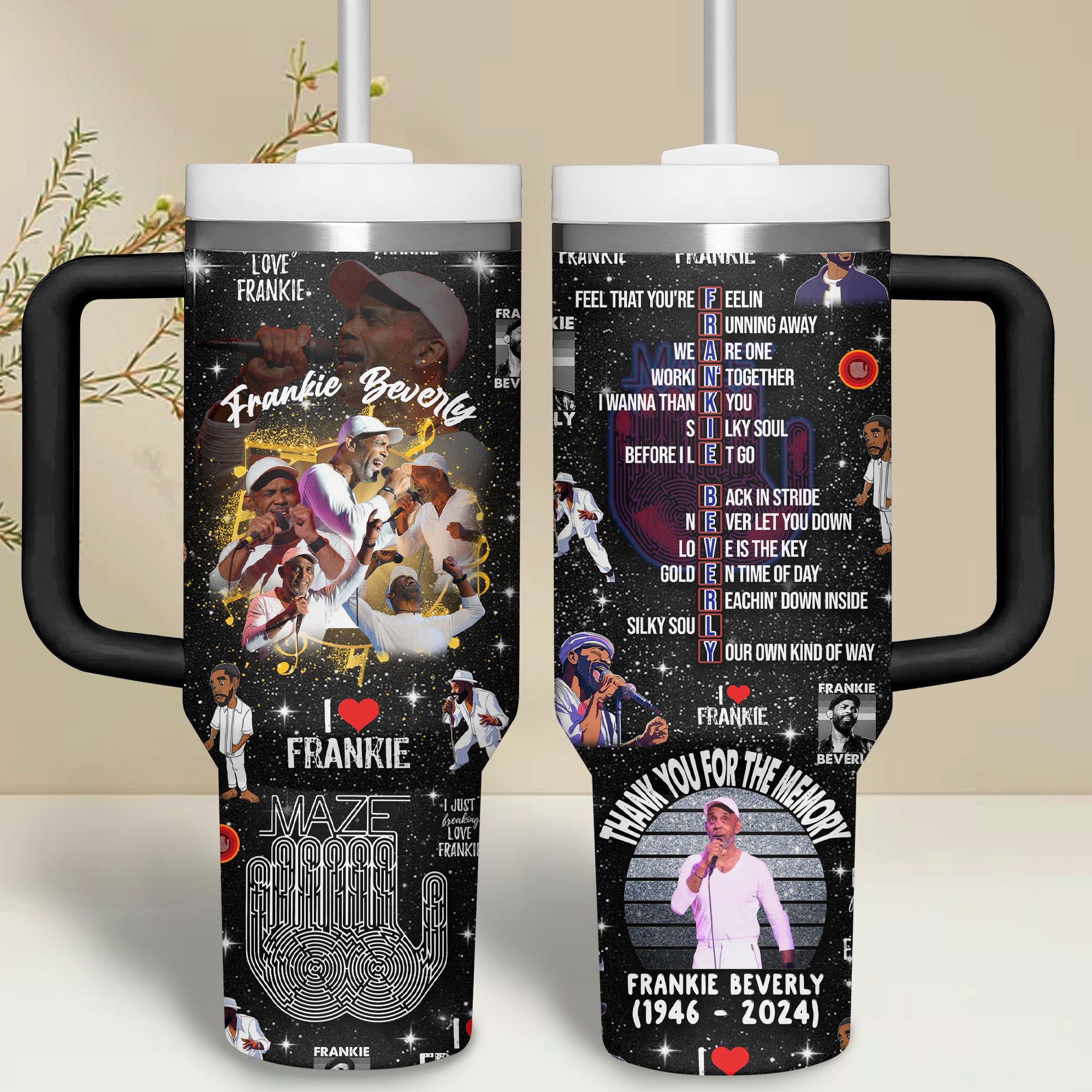 Frankie Beverly Music Custom Stanley Cup 40 oz 30 oz Tumbler With HandleTVC2301517