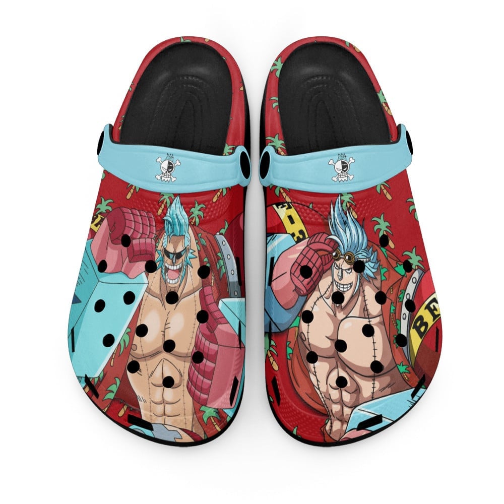 Franky One Piece Anime Crocs Crocband Clogs Shoes Comfortable For Men Women and Kids