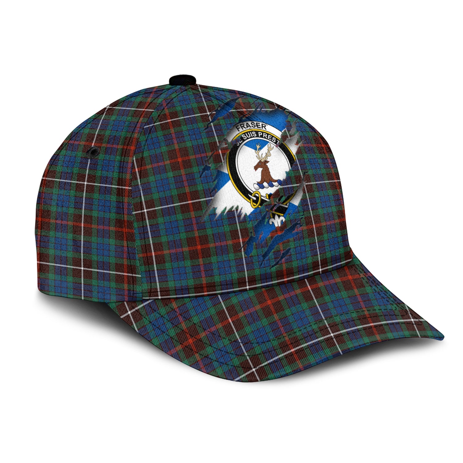 Fraser Hunting Ancient Tartan Plaid Cap, Family Crest In Me Style Tartan Baseball Cap TS23 Trucker Hats Custom Hats Gifts For Men & Women