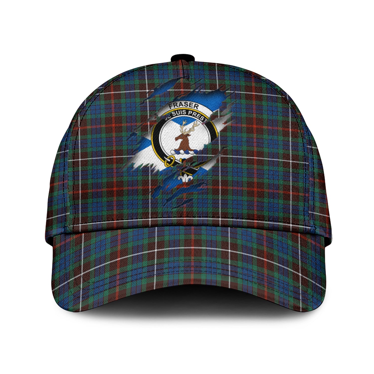 Fraser Hunting Ancient Tartan Plaid Cap, Family Crest In Me Style Tartan Baseball Cap TS23 Trucker Hats Custom Hats Gifts For Men & Women