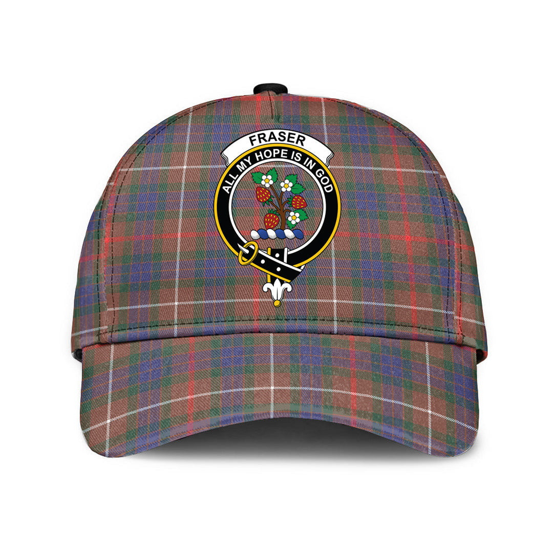 Fraser Hunting Modern Tartan Baseball Cap, Tartan Plaid Cap with Family Crest K23 Trucker Hats Custom Hats Gifts For Men & Women