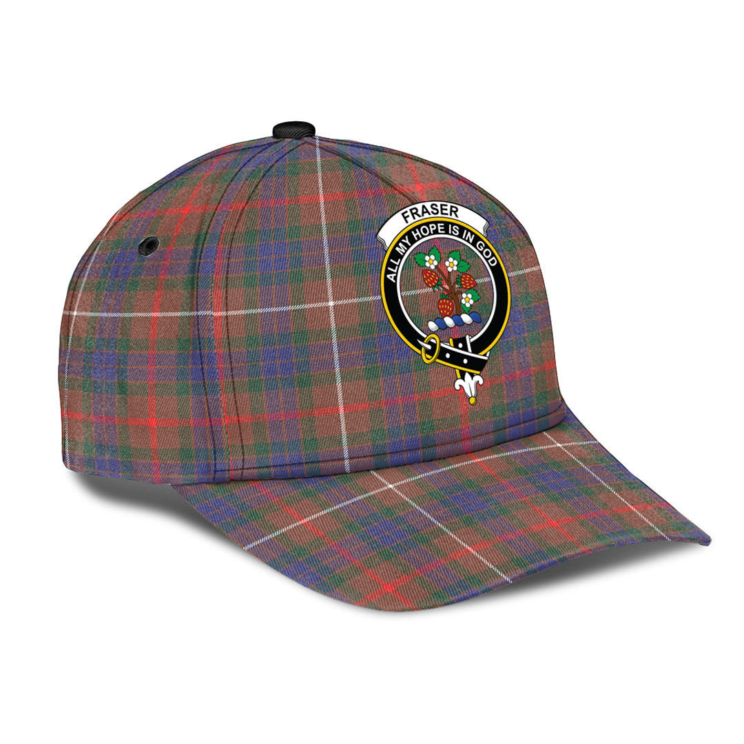 Fraser Hunting Modern Tartan Baseball Cap, Tartan Plaid Cap with Family Crest K23 Trucker Hats Custom Hats Gifts For Men & Women