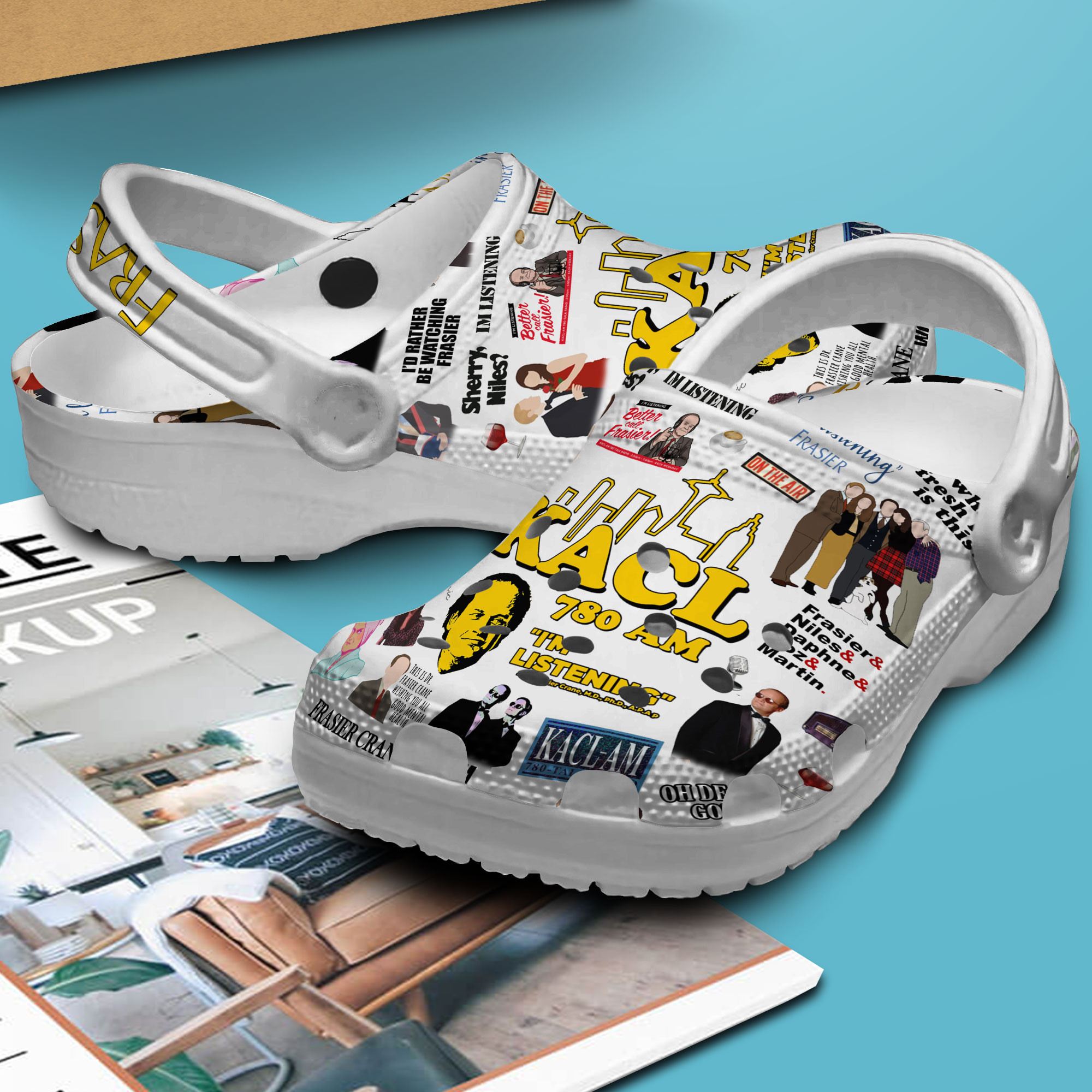 Frasier TV Series Crocs Crocband Clogs Shoes Comfortable For Men Women and Kids - Image 3