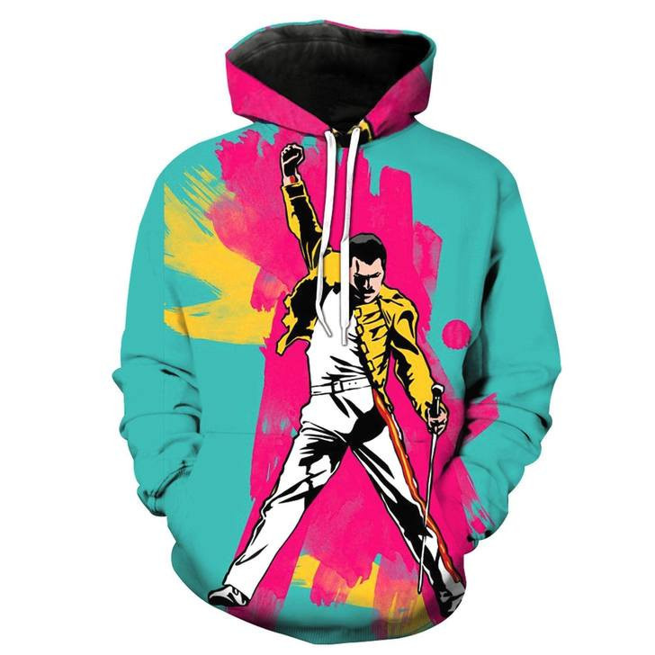 Freddie Mercury 3D All Over Print Hoodie, Zip Hoodie