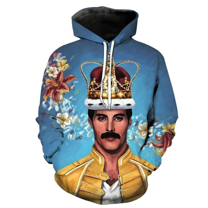 Freddie Mercury 3D All Over Print Hoodie, Zip Hoodie