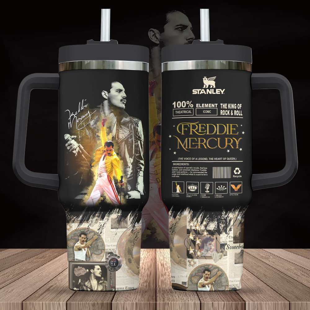Freddie Mercury Music Custom Stanley Cup 40 oz 30 oz Tumbler With HandleTVC2301247
