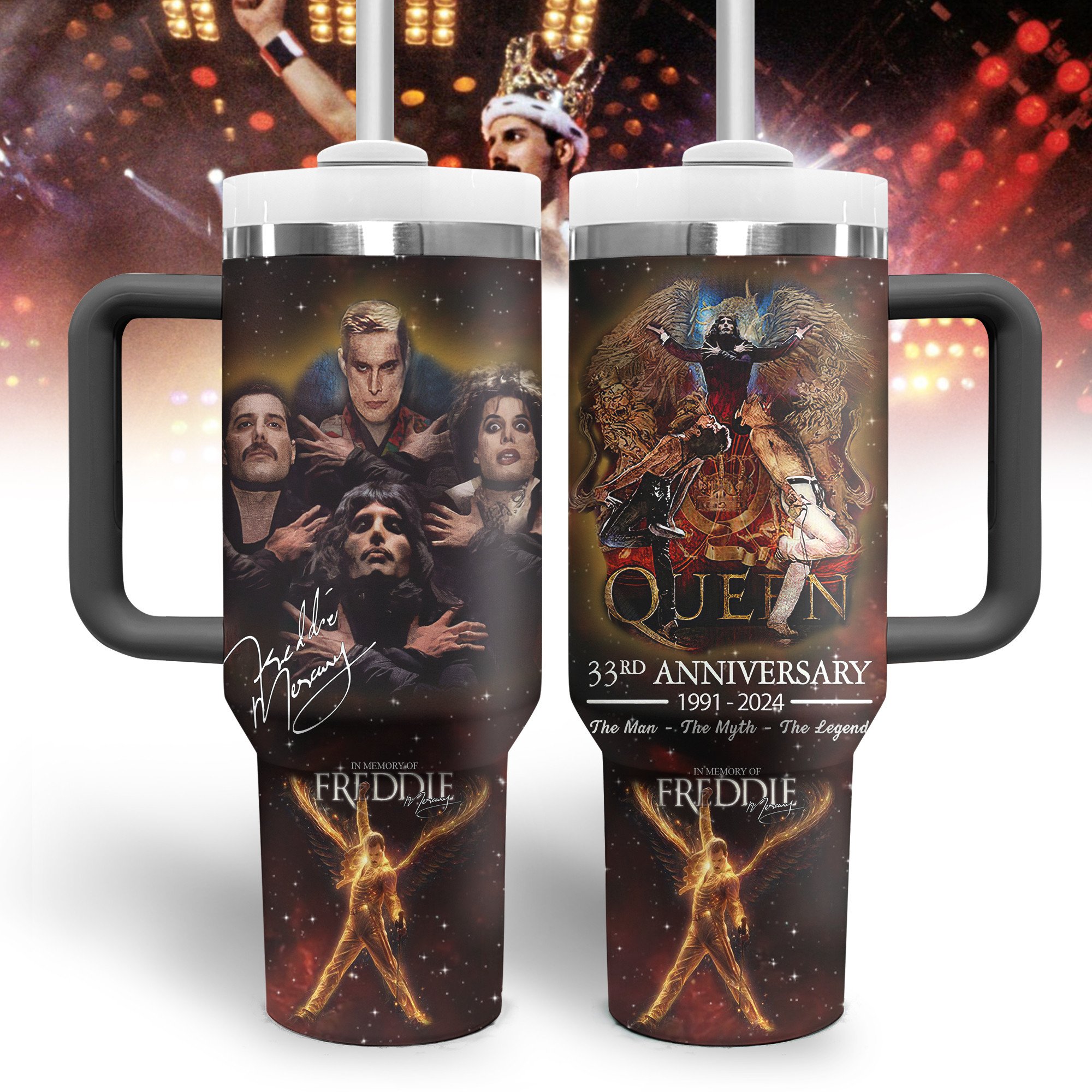 Freddie Mercury Music Custom Stanley Cup 40 oz 30 oz Tumbler With HandleTVC2301327