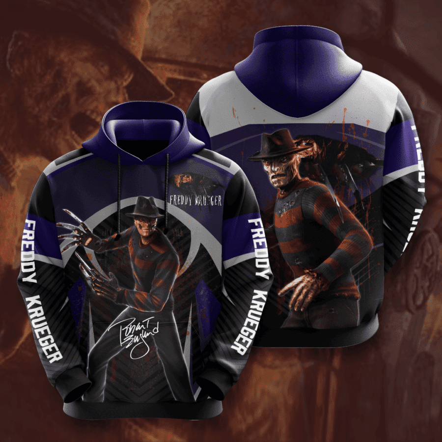 Freddy Krueger 3D All Over Print Hoodie, Zip Hoodie