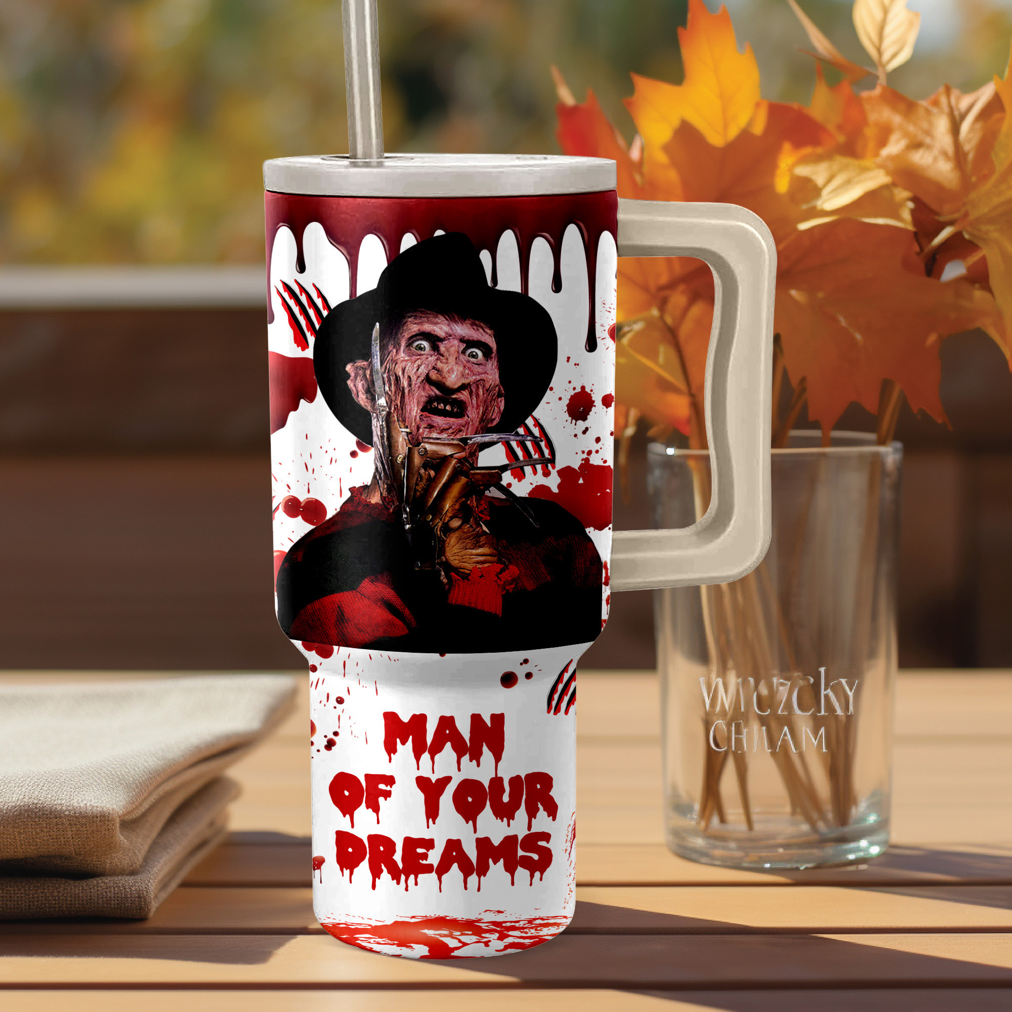 Freddy Krueger A Nightmare on Elm Street Movies Custom Stanley Cup 40 oz 30 oz Tumbler With HandleTVC2301154