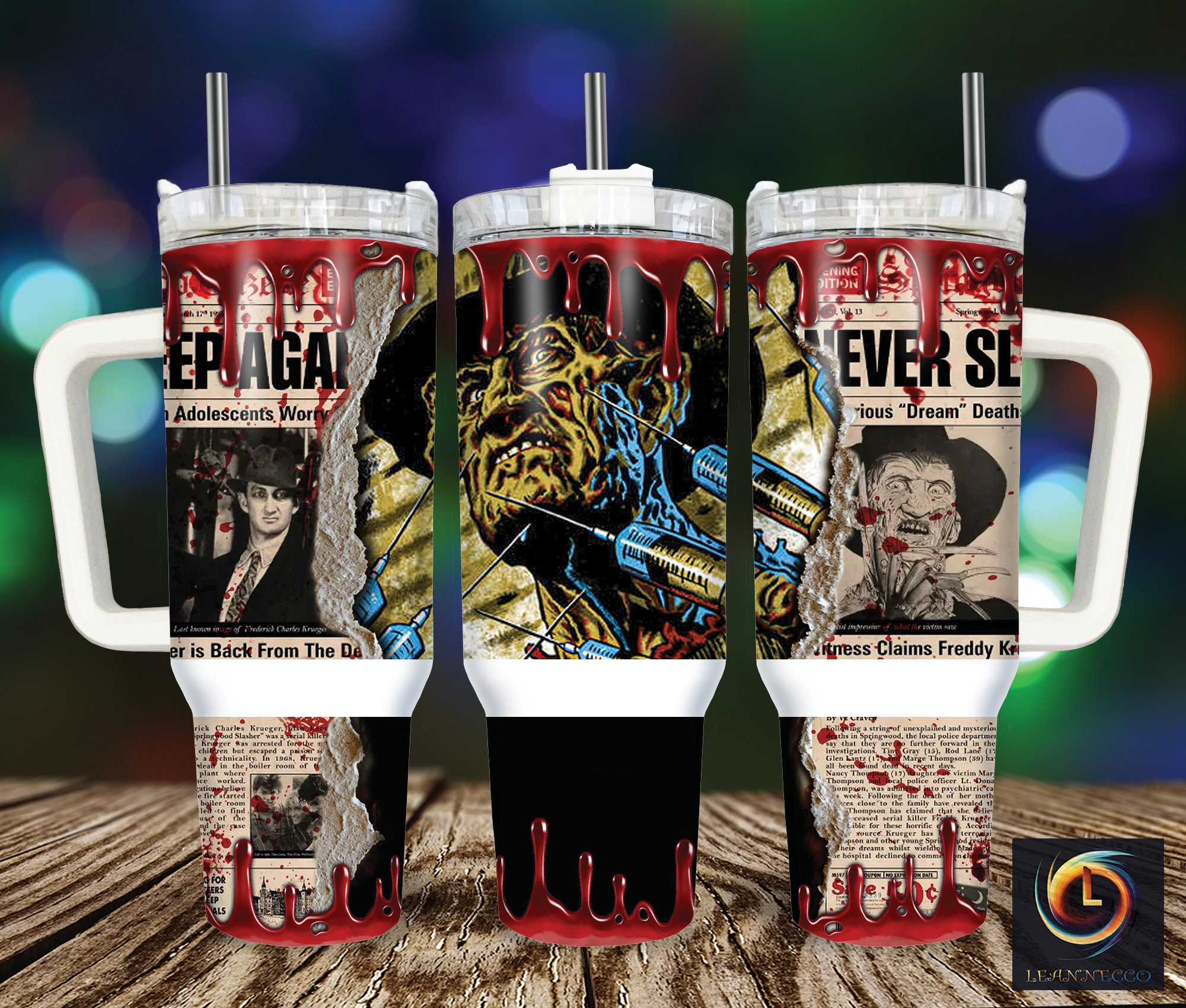 Freddy Krueger A Nightmare On Elm Street Movies Custom Stanley Cup 40 oz 30 oz Tumbler With HandleTVC2301990