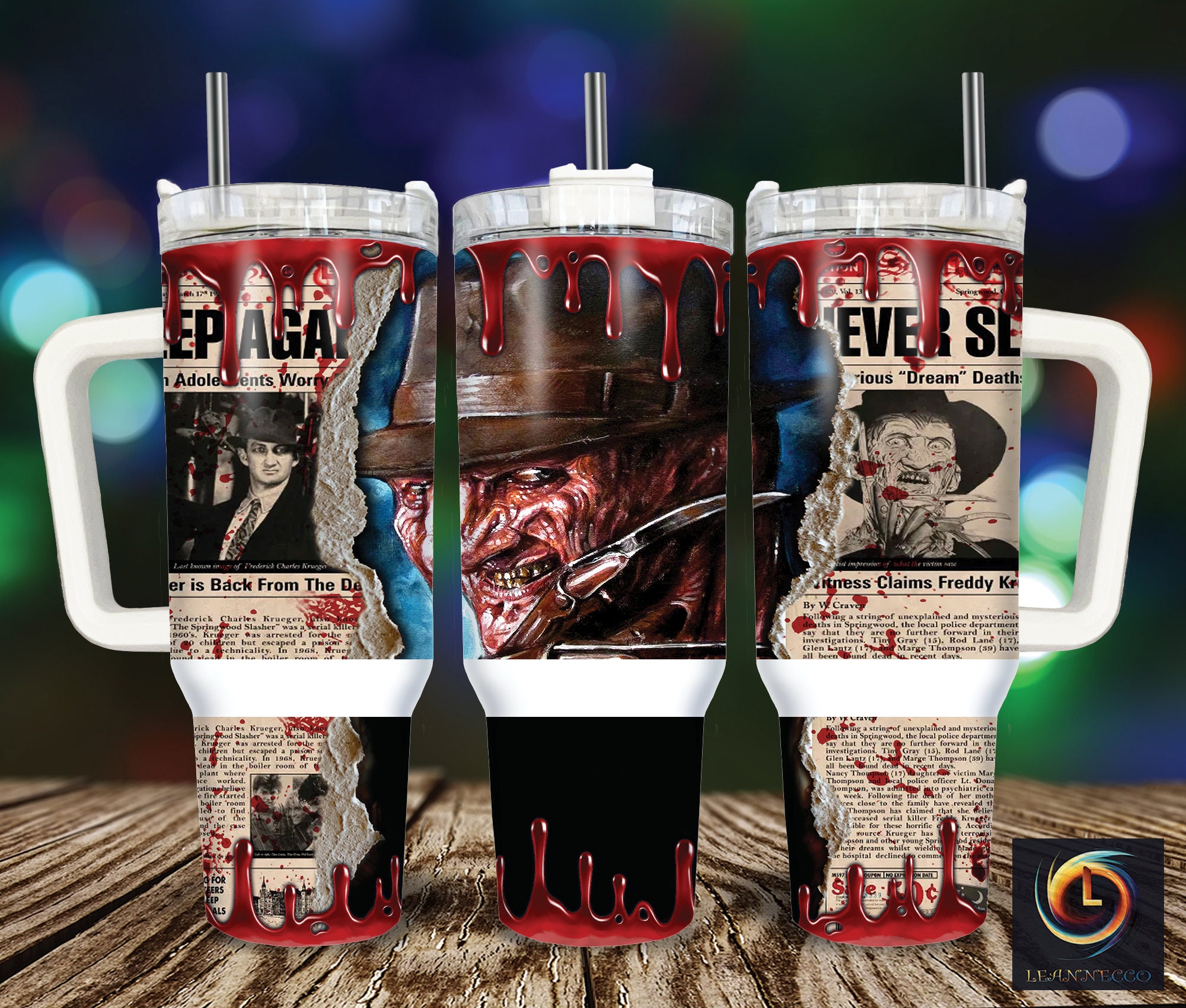 Freddy Krueger A Nightmare On Elm Street Movies Custom Stanley Cup 40 oz 30 oz Tumbler With HandleTVC2301998