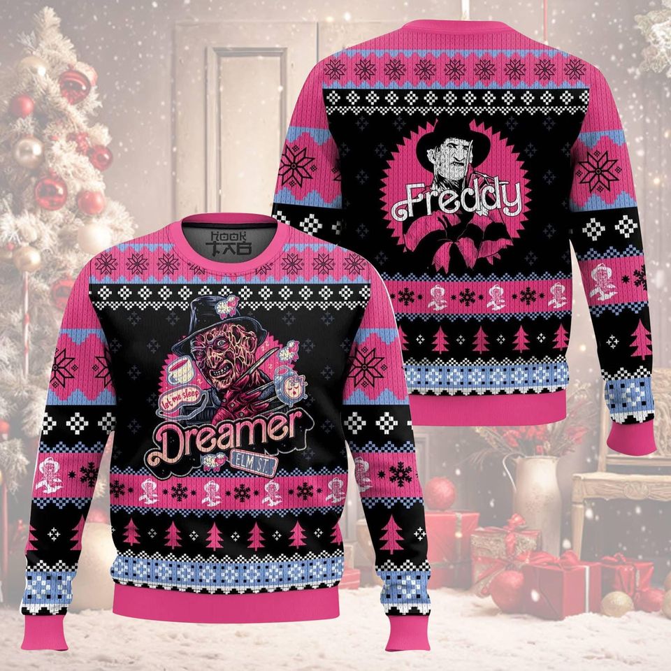 Freddy Krueger A Nightmare on Elm Street Ugly Sweater, Freddy Krueger Ugly Sweater - Image 2