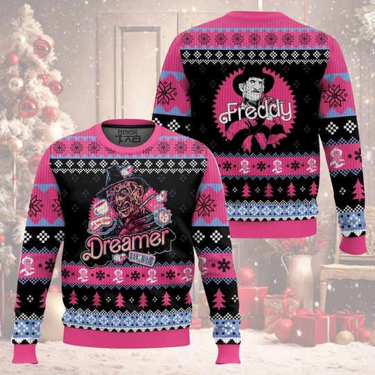Freddy Krueger A Nightmare on Elm Street Ugly Sweater, Freddy Krueger Ugly Sweater - Image 5