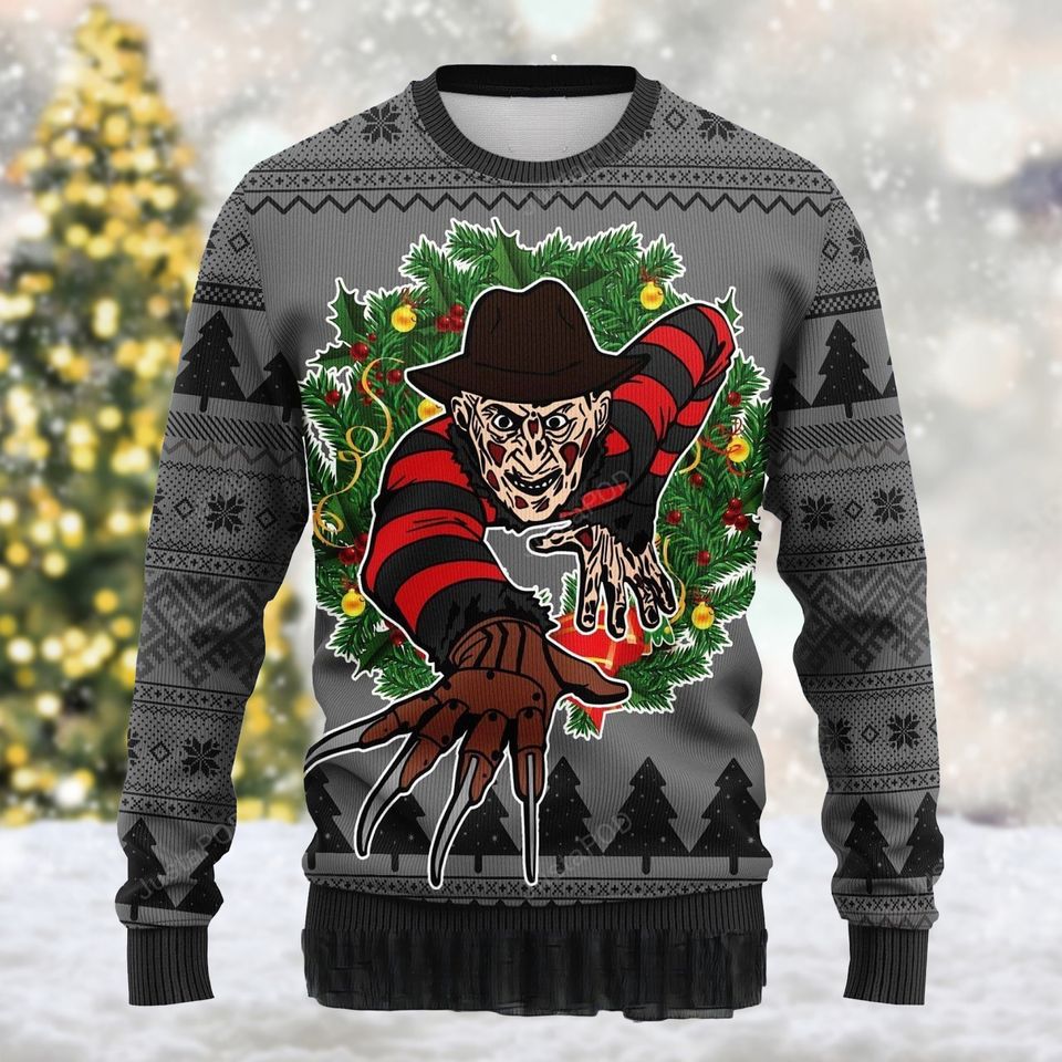 Freddy Krueger Horror Christmas Ugly Sweater