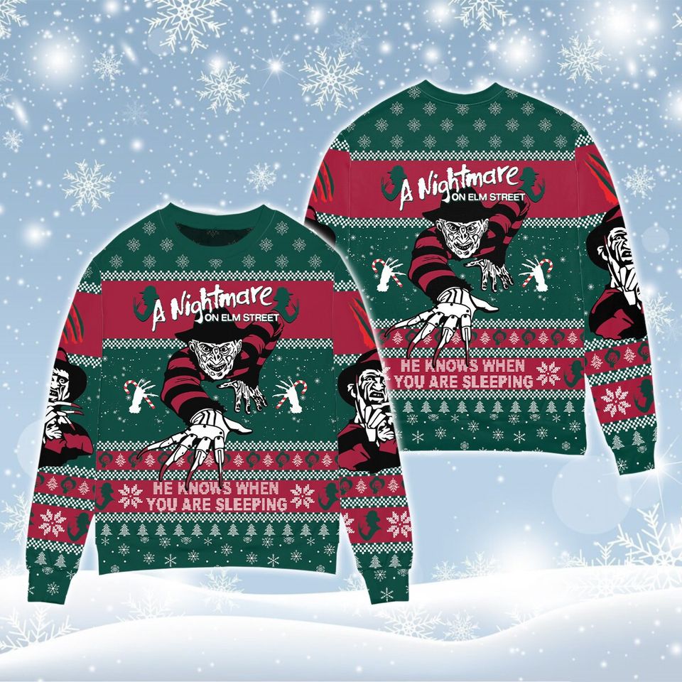Freddy Krueger Horror Christmas Ugly Sweater