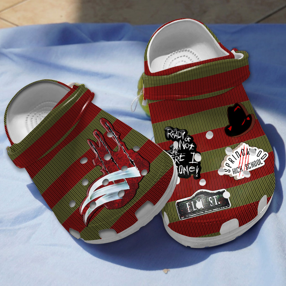 Freddy Krueger Horror Movie Crocs Crocband Clogs Shoes Comfortable For Men Women and Kids