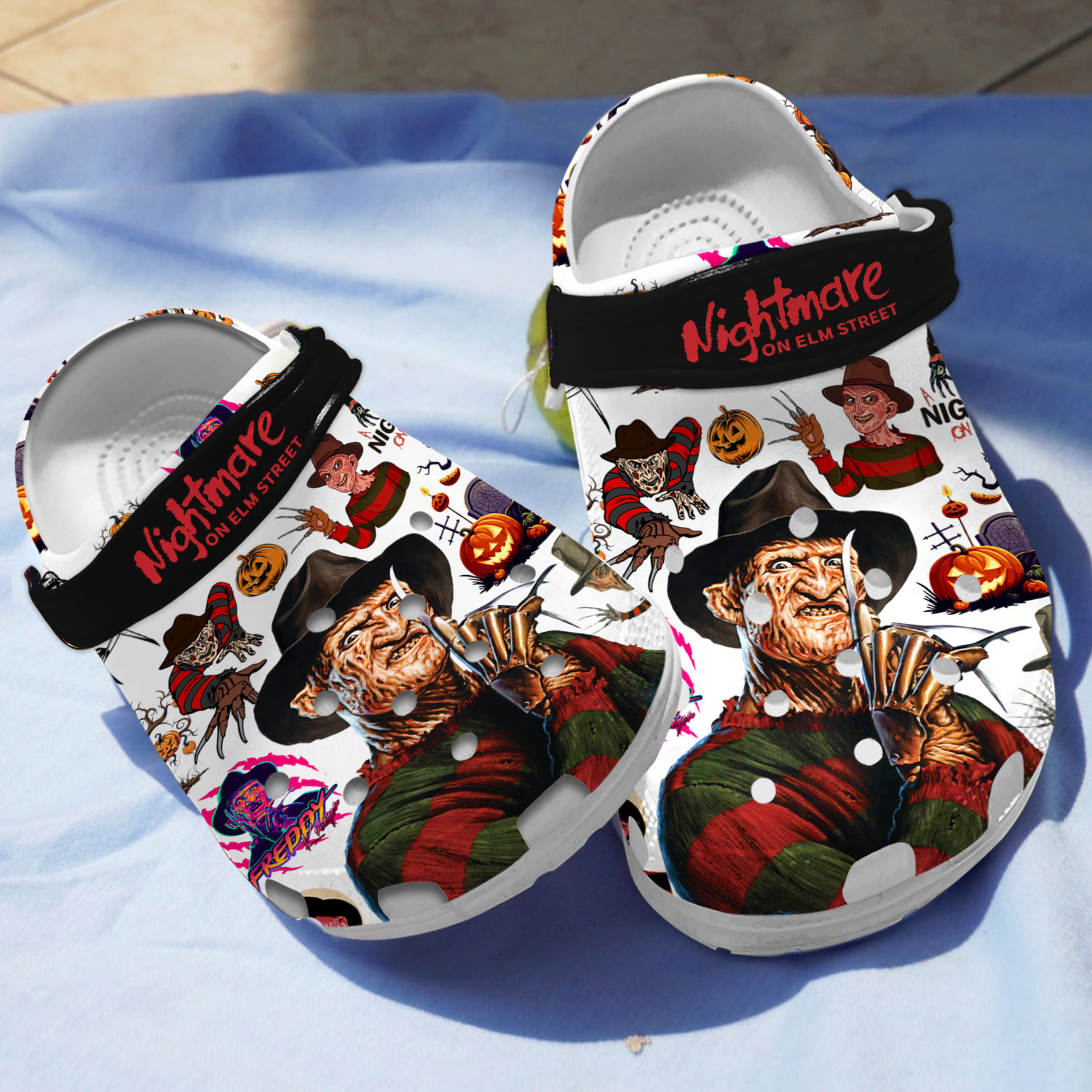 Freddy Krueger Horror Movie Crocs Crocband Clogs Shoes Comfortable For Men Women and Kids
