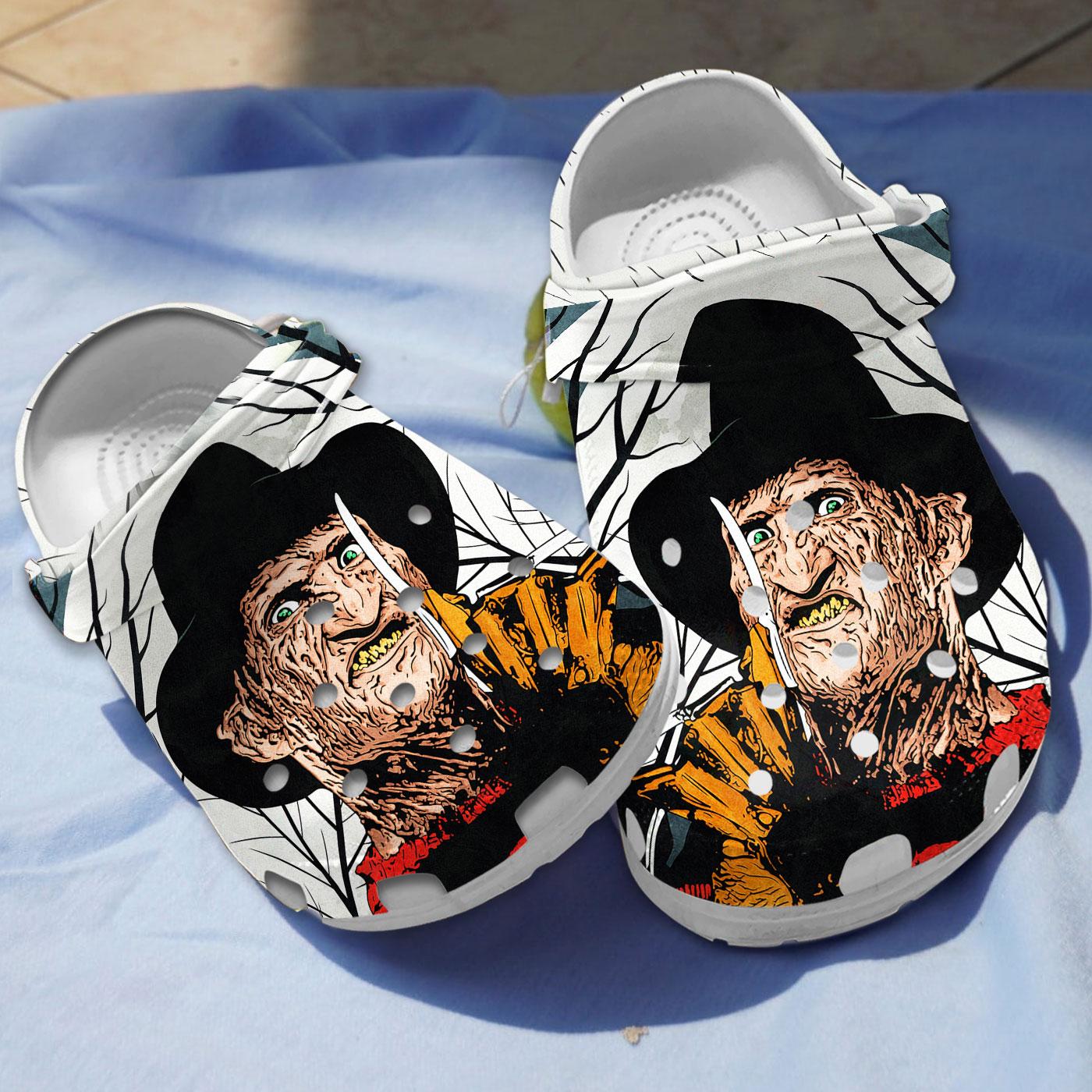 Freddy Krueger Horror Movie Crocs Crocband Clogs Shoes Comfortable For Men Women and Kids